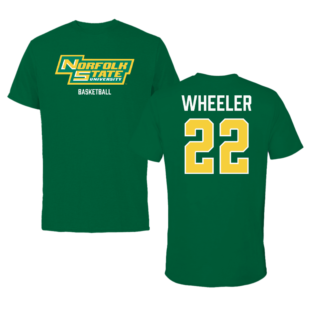Norfolk State University Basketball (W) Green Tee - #22 Kierra Wheeler