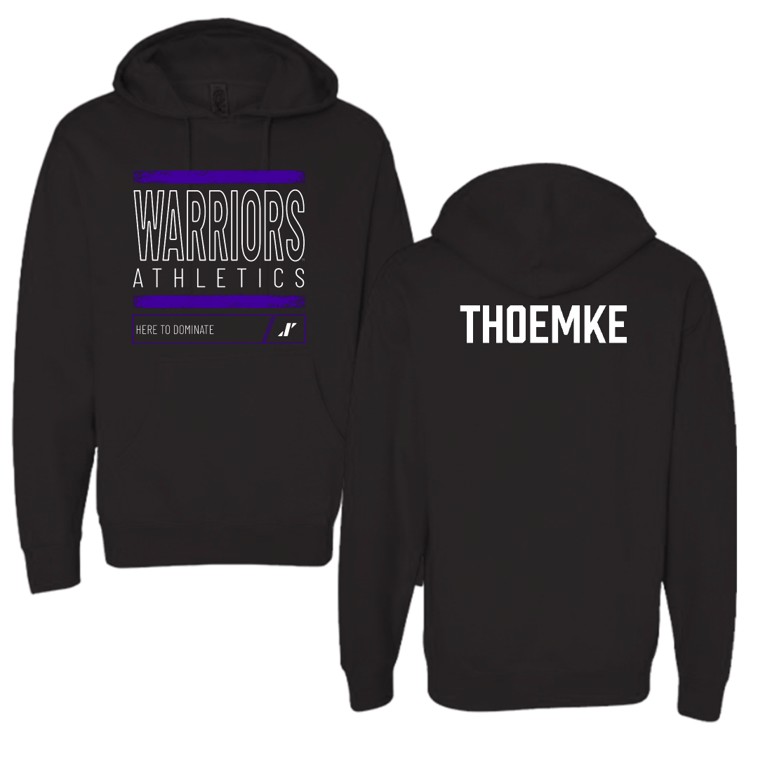 Winona State University Tennis Black Dominate Hoodie - Clara Thoemke