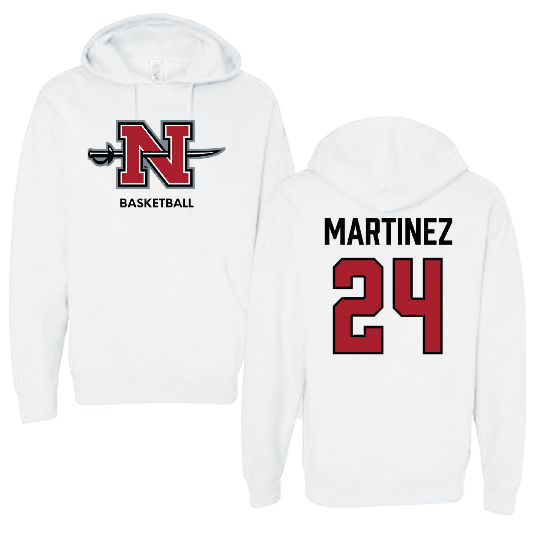 Nicholls State University Basketball (W) White Hoodie - #24 Marypaz Martinez