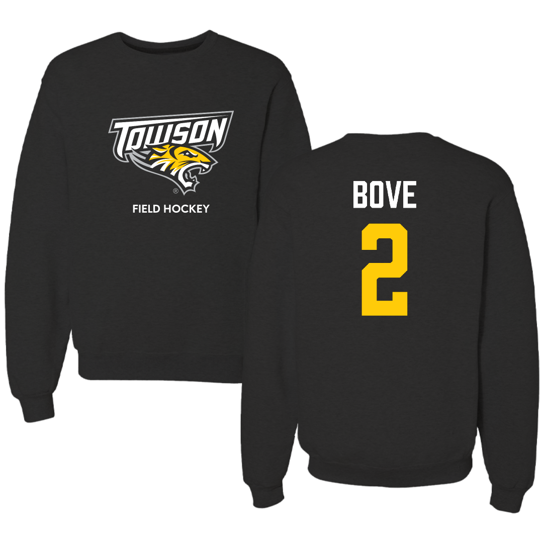 Towson University Field Hockey (W) Black Crewneck - #2 Lexi Bove