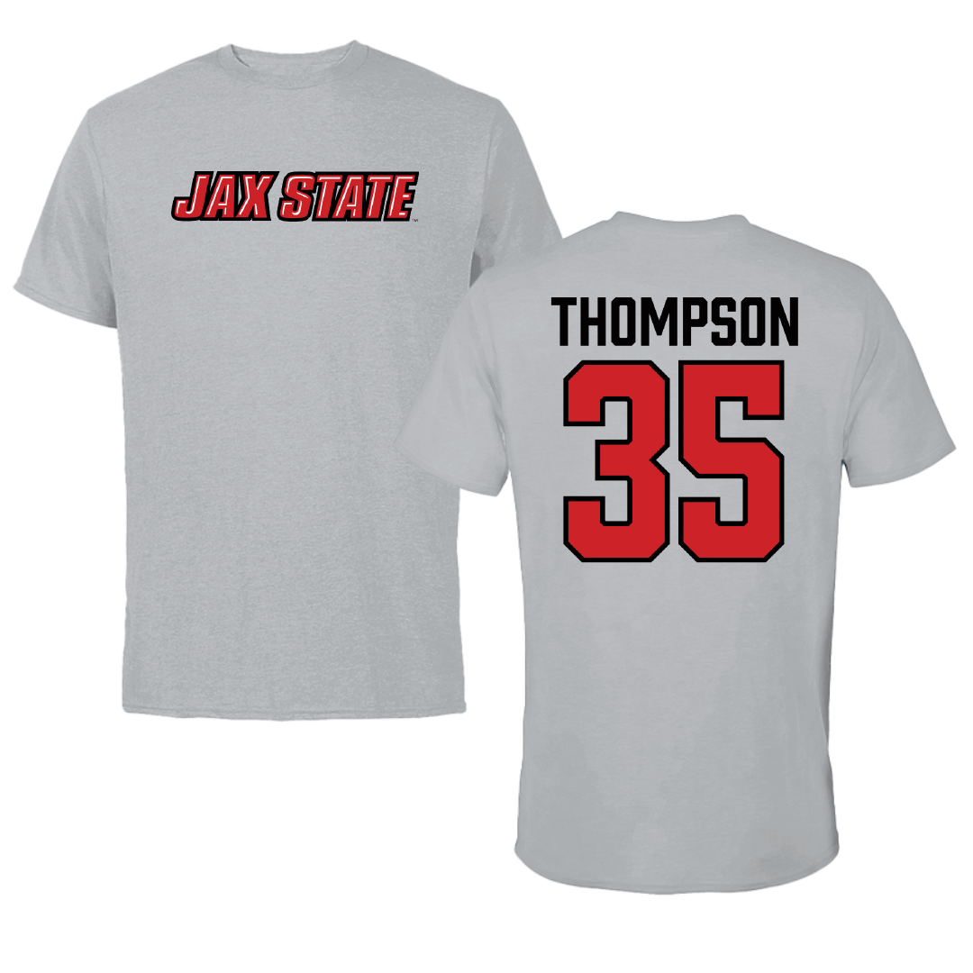 Jacksonville State University Football Sport Gray Tee - #35 Aidan Thompson