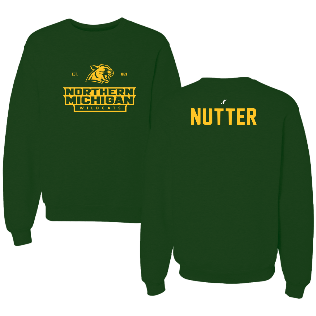 Northern Michigan University Greco-Roman Wrestling Forest Green General Crewneck - Aidan Nutter