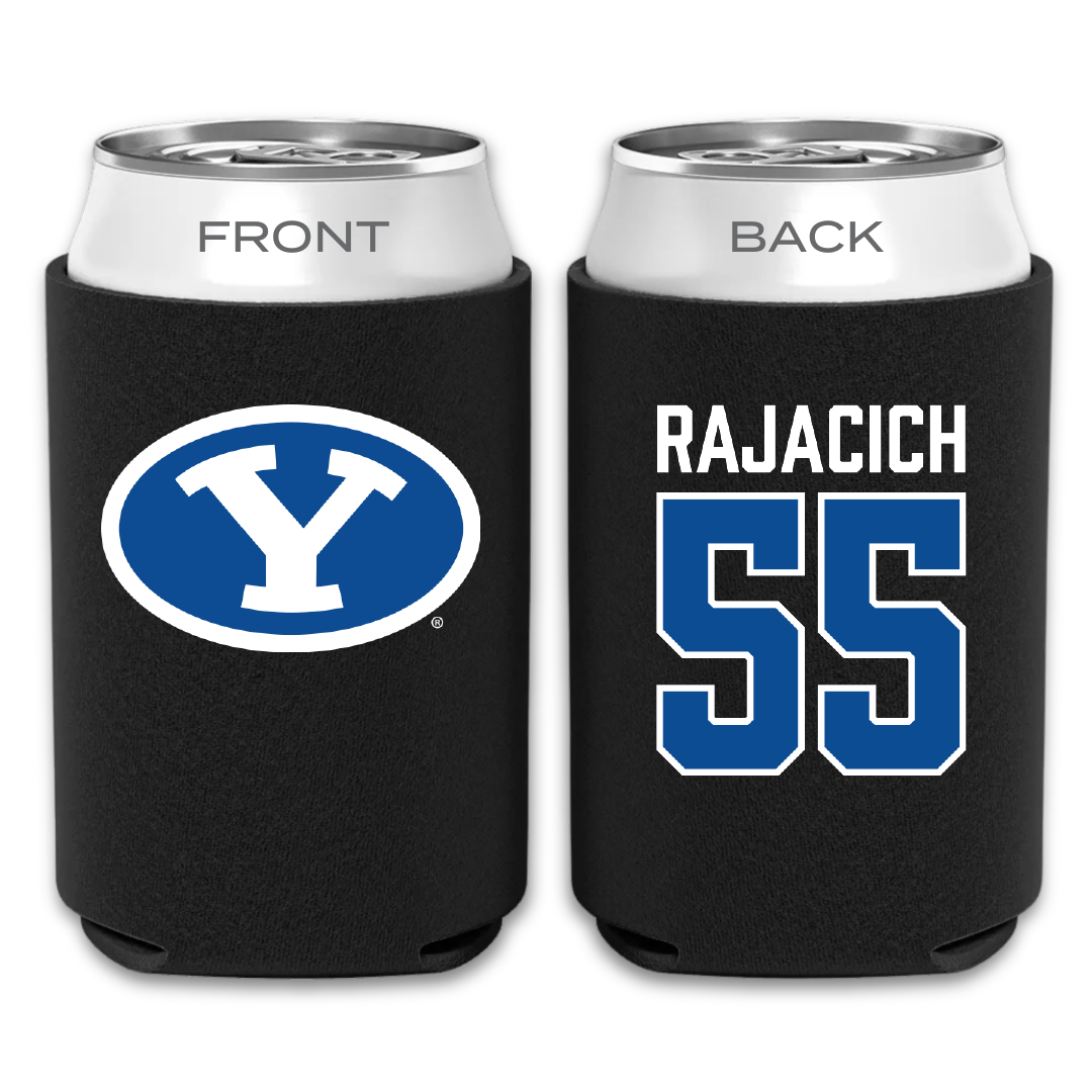 Brigham Young University Baseball Black Can Cooler - #55 Seth Rajacich