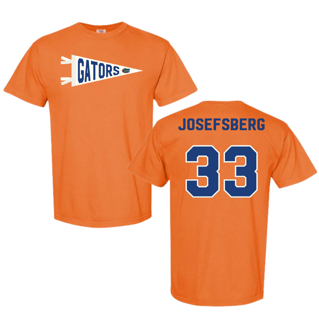 University of Florida Basketball Orange Pennant Comfort Colors Tee - #33 Cooper Josefsberg