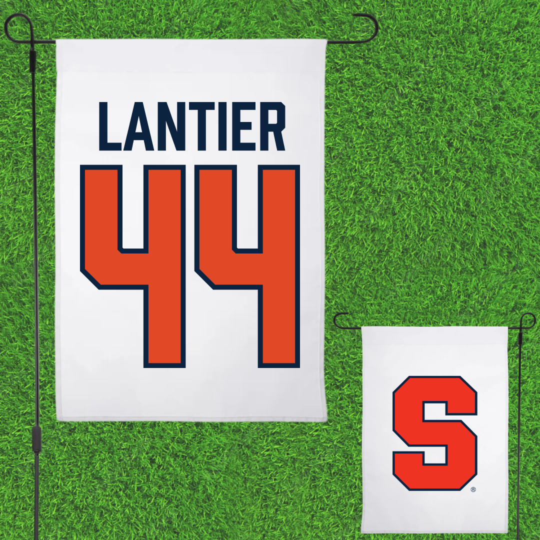 Syracuse University Softball White Garden Flag - #44 Gabby Lantier