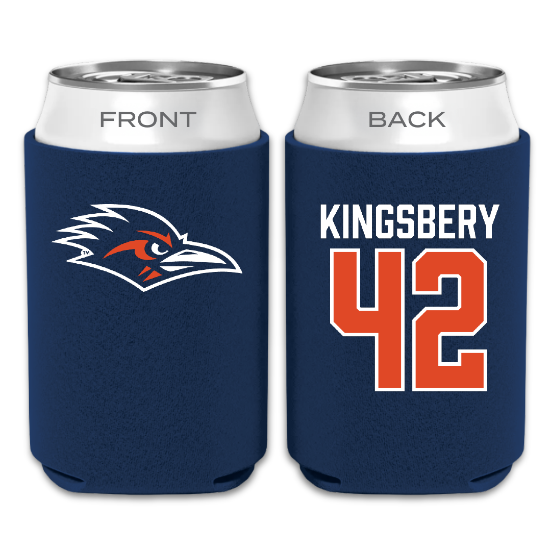 University of Texas at San Antonio Baseball Navy Can Cooler - #42 Fischer Kingsbery