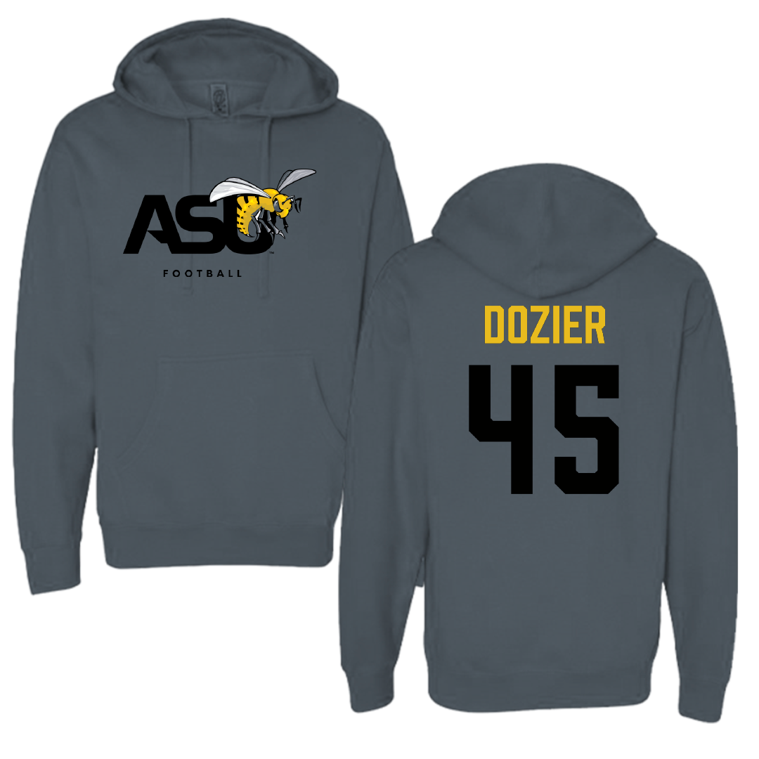 Alabama State University Football Dark Gray Hoodie - #45 Rico Dozier