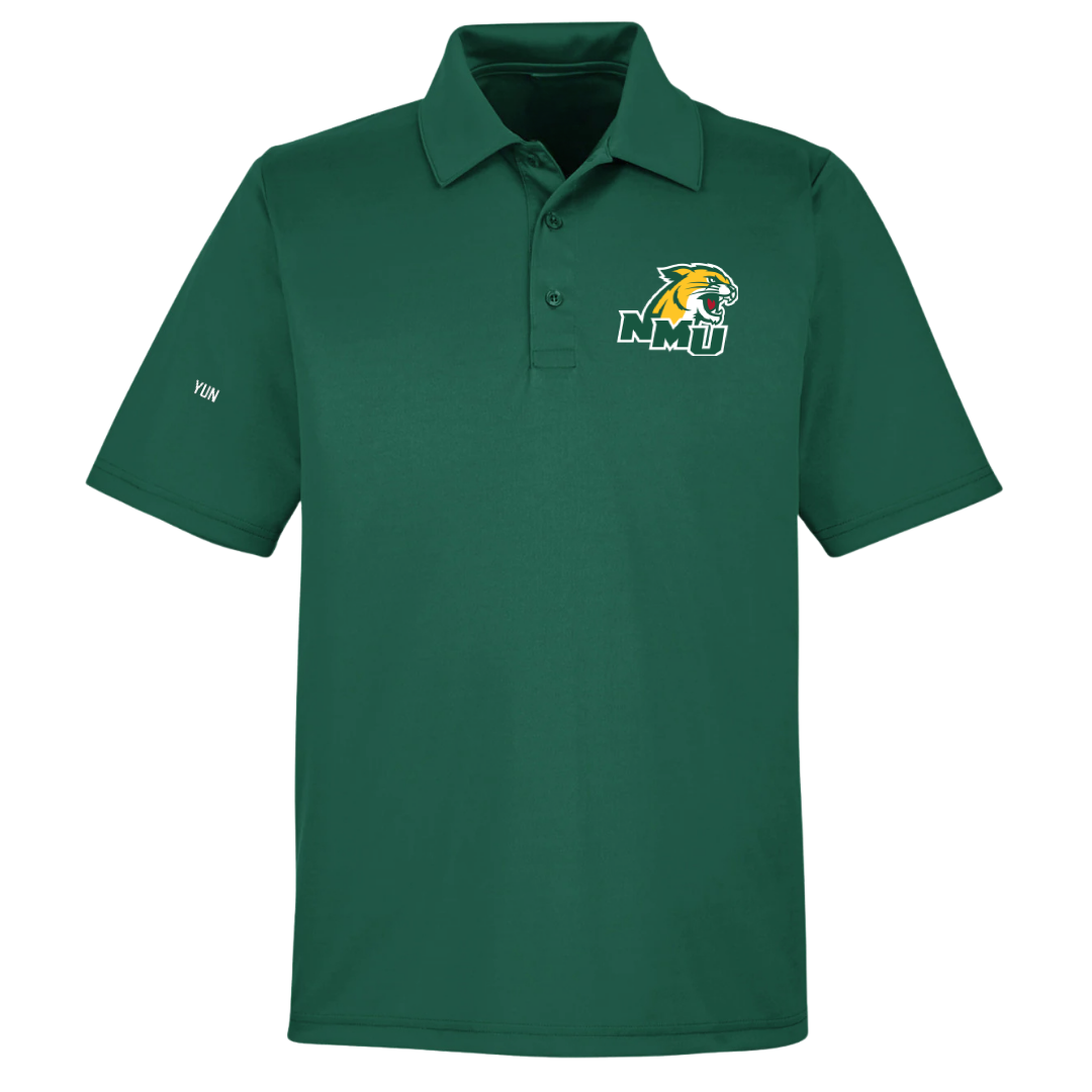 Northern Michigan University Golf (M) Forest Green Polo - Eric Yun
