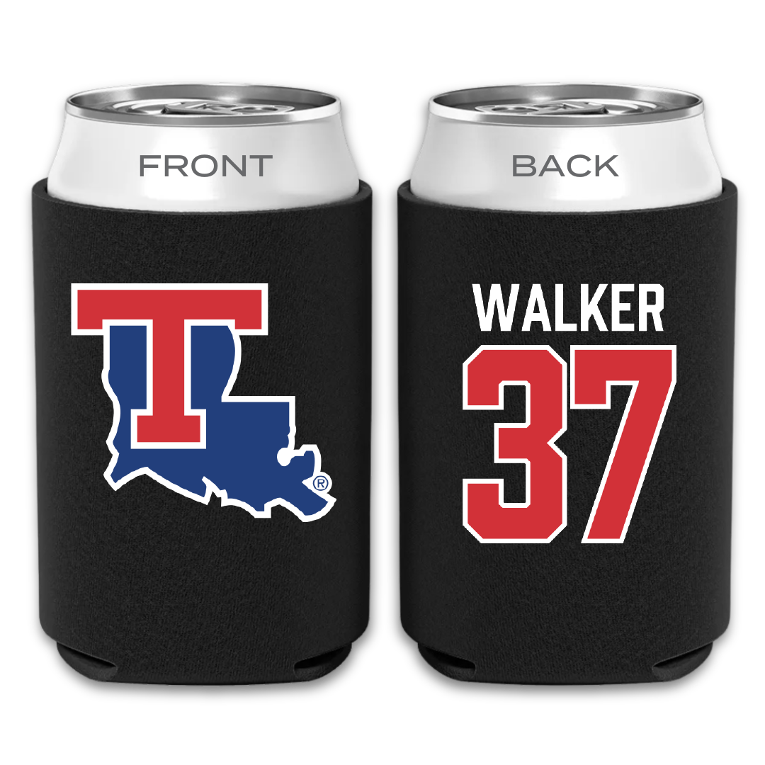 Louisiana Tech University Baseball Black Can Cooler - #37 Brodey Walker