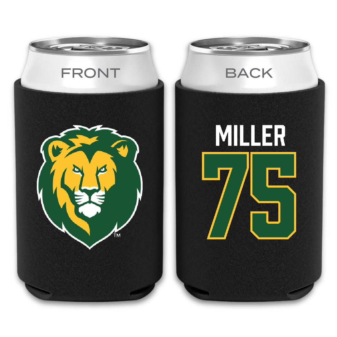 Southeastern Louisiana University Football Black Can Cooler - #75 Blakeley Miller
