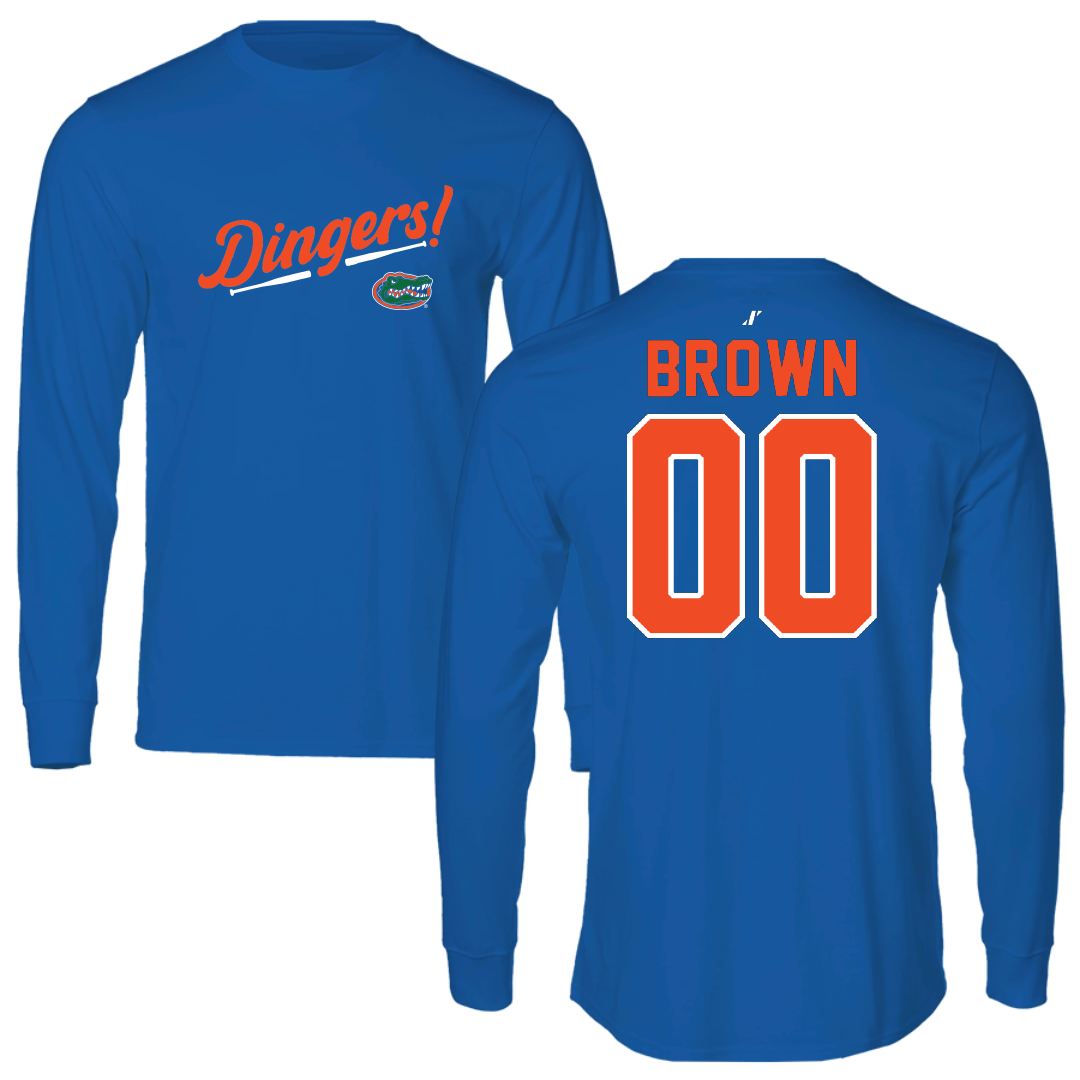 University of Florida Softball Blue Dingers Long Sleeve - #00 Ava Brown