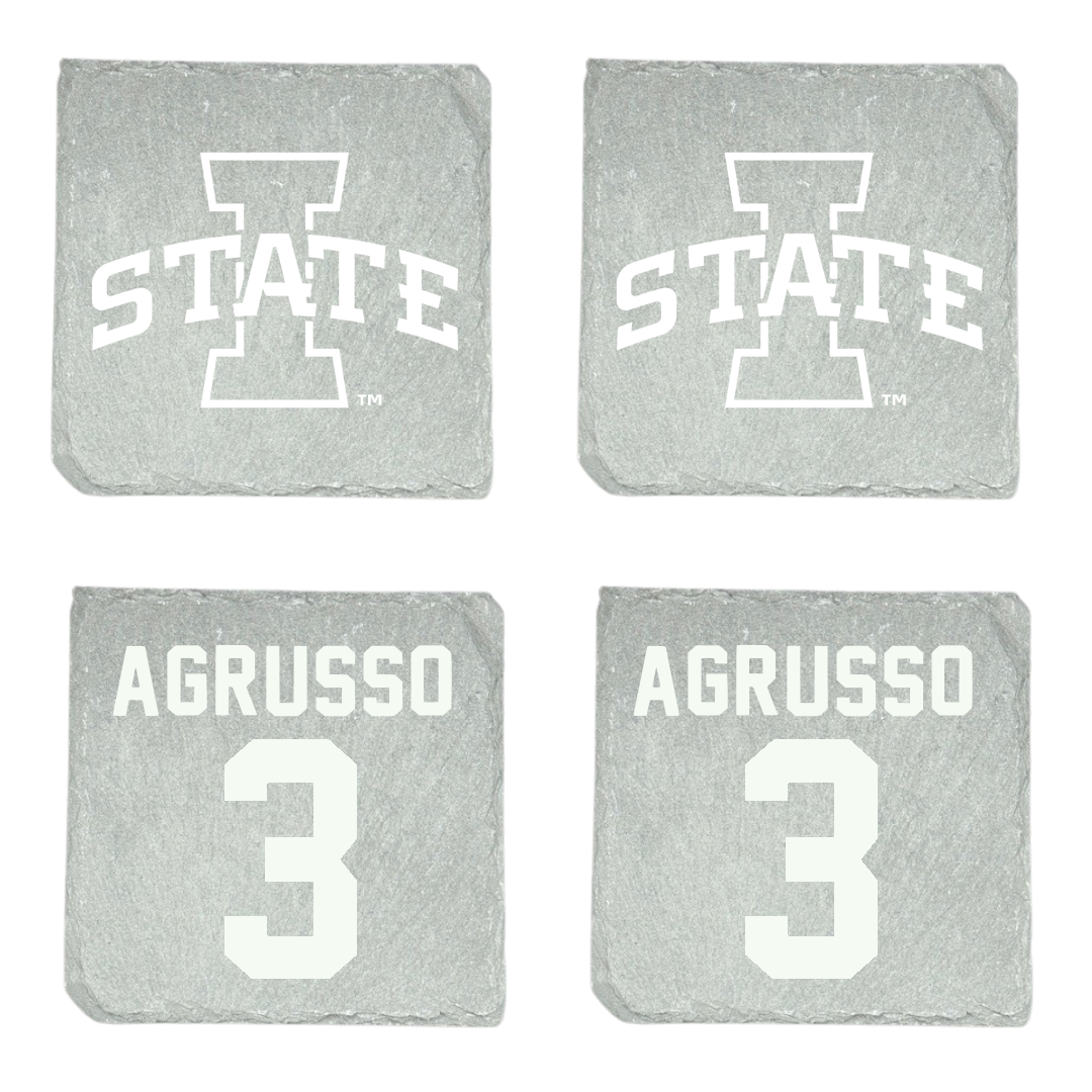 Iowa State University Soccer Stone Coaster (4 Pack)  - #3 Isabella Agrusso