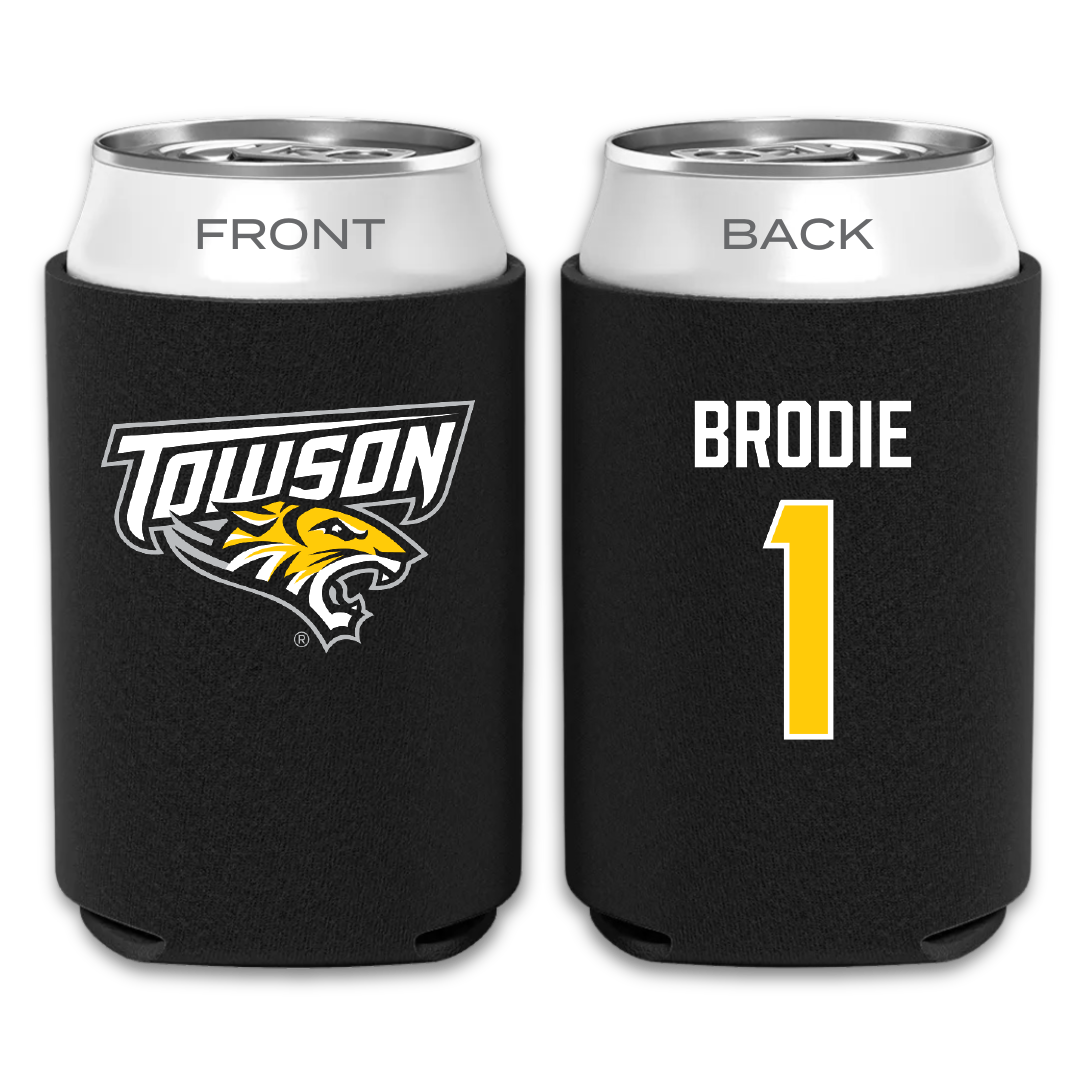 Towson University Football Black Can Cooler - #1 Myles Brodie