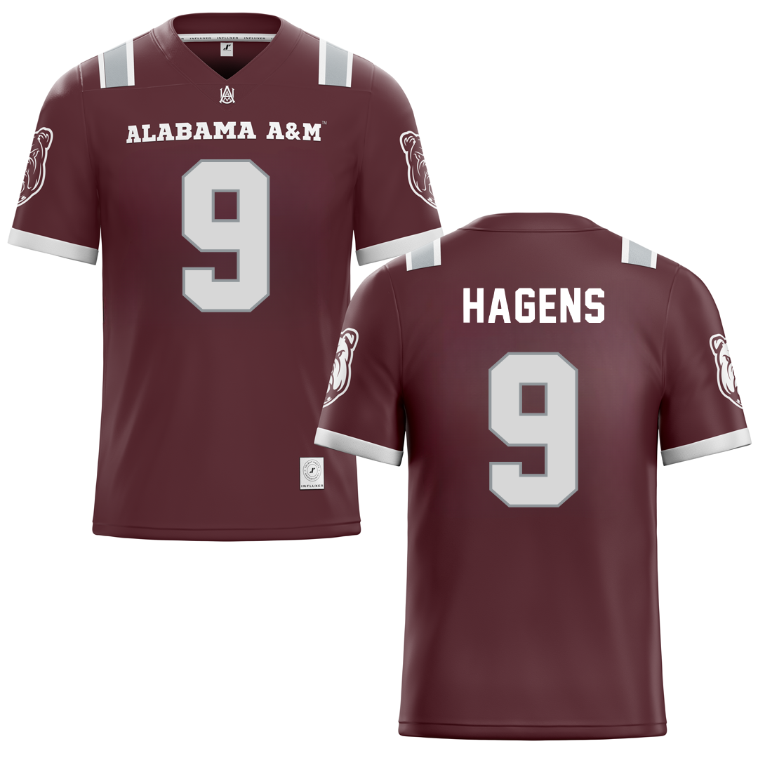 Alabama A&M University Maroon Bulldogs Football Jersey - #9 Mekhi Hagens