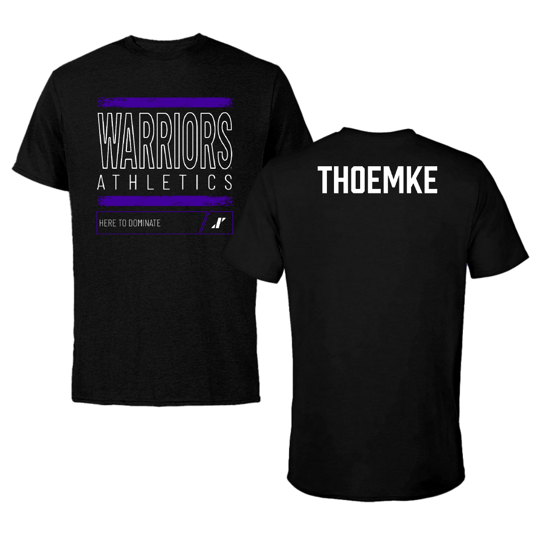 Winona State University Tennis Black Dominate Performance Tee - Clara Thoemke
