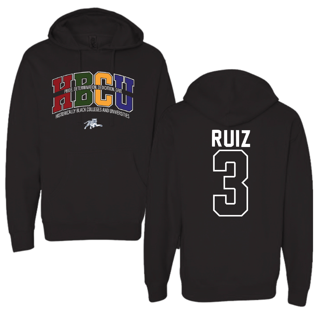 Jackson State University Softball Black HBCU Hoodie - #3 Amaya Ruiz