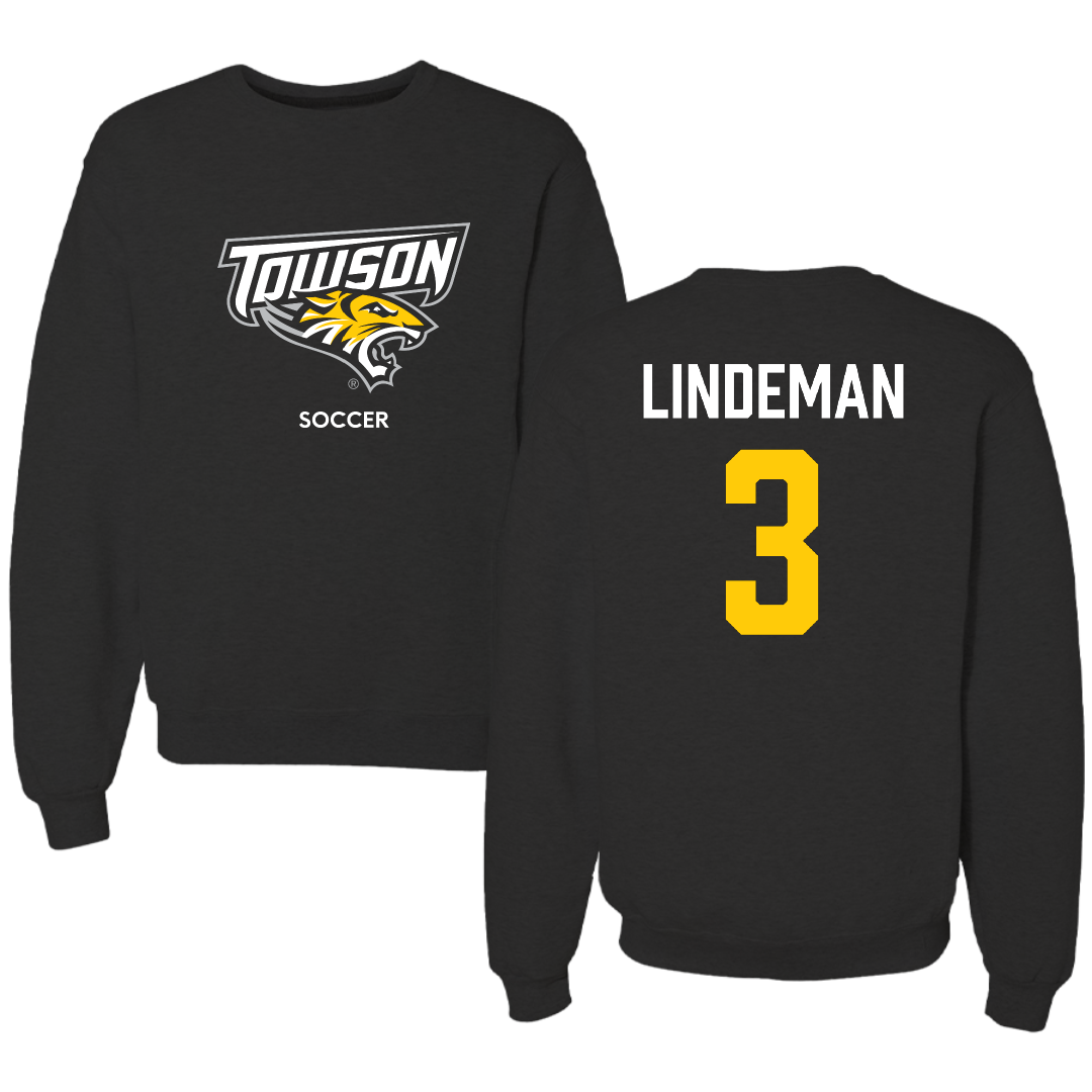 Towson University Soccer (W) Black Crewneck - #3 Sydney Lindeman