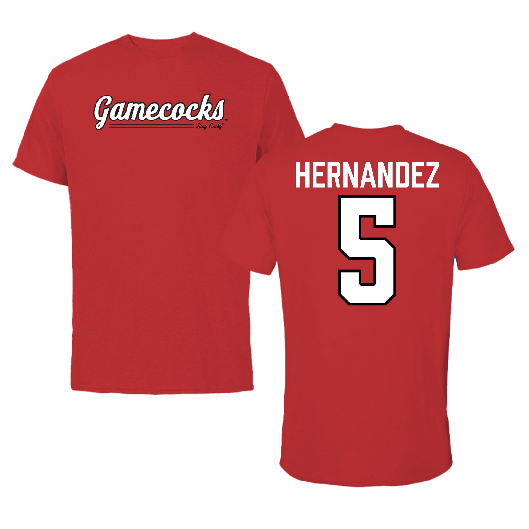 Jacksonville State University Baseball Red General Tee - #5 Javon Hernandez