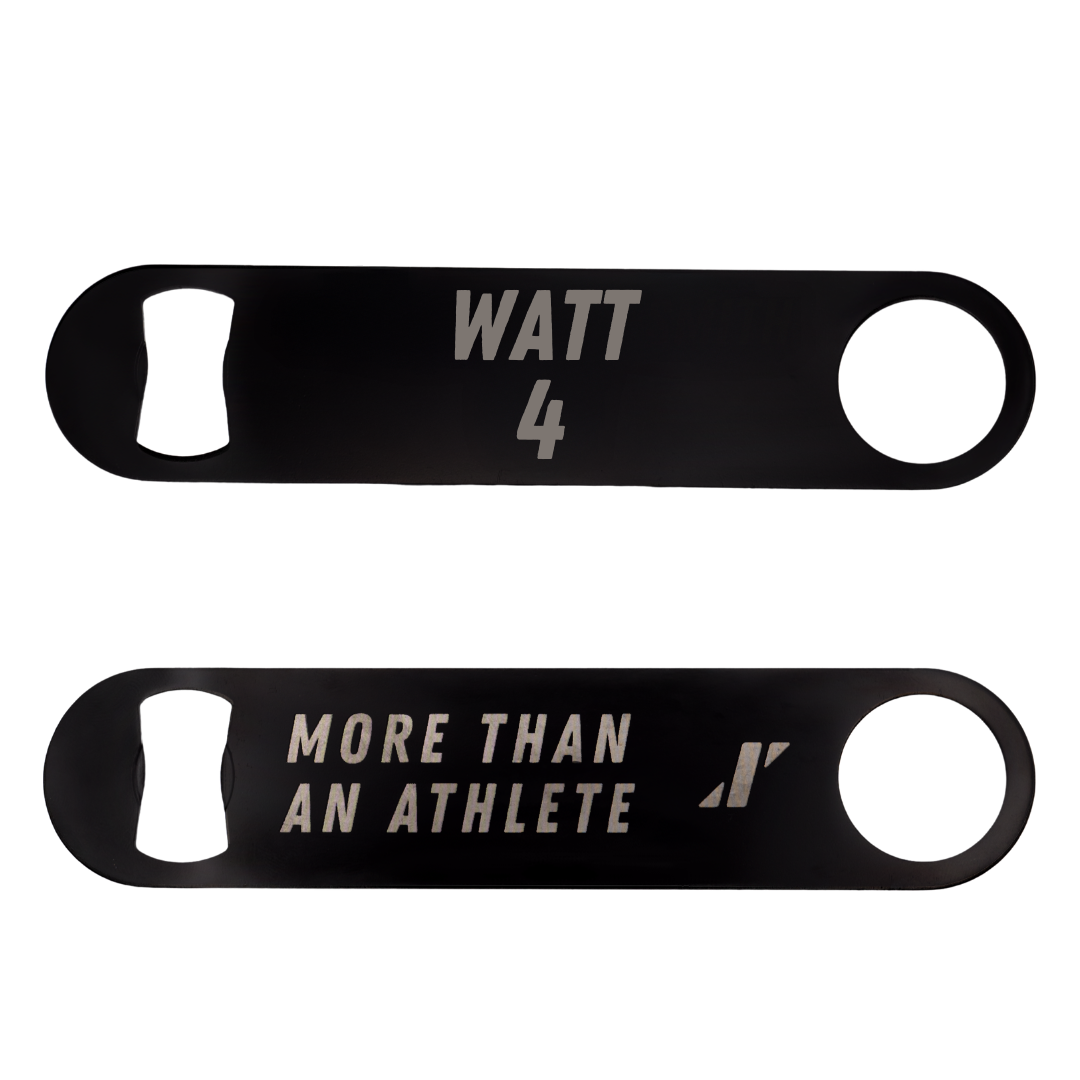 University at Albany Soccer Black Bottle Opener - #4 Lucas Watt
