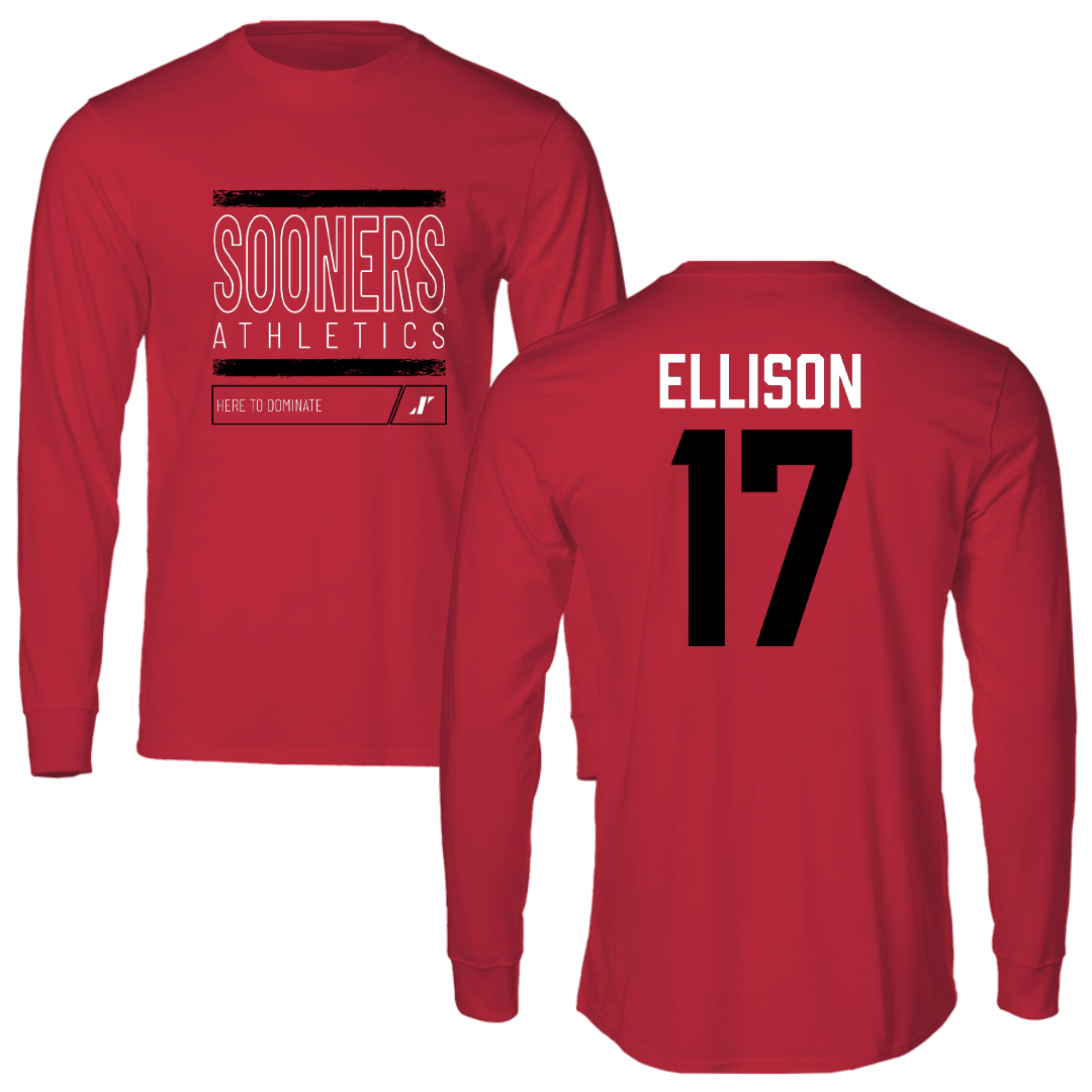 University of Oklahoma Volleyball Crimson Dominate Long Sleeve - #17 Daleigh Ellison