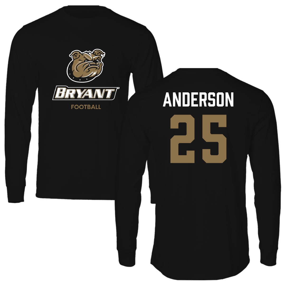 Bryant University Football Black Long Sleeve - #25 Devon Anderson