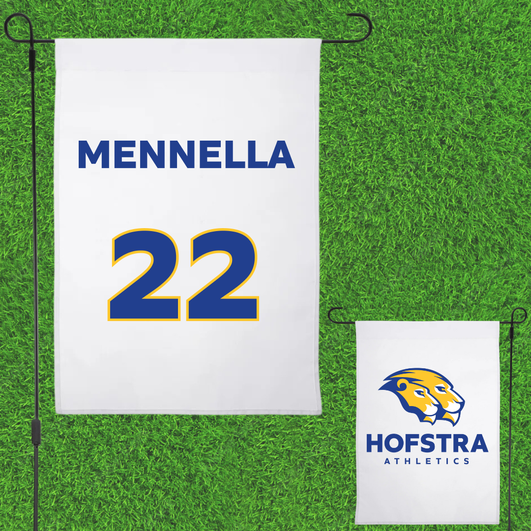 Hofstra University Lacrosse (W) White Garden Flag - #22 Nikki Mennella