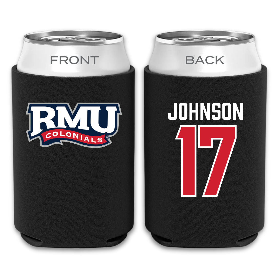 Robert Morris University Ice Hockey Black Can Cooler - #17 Patrick Johnson