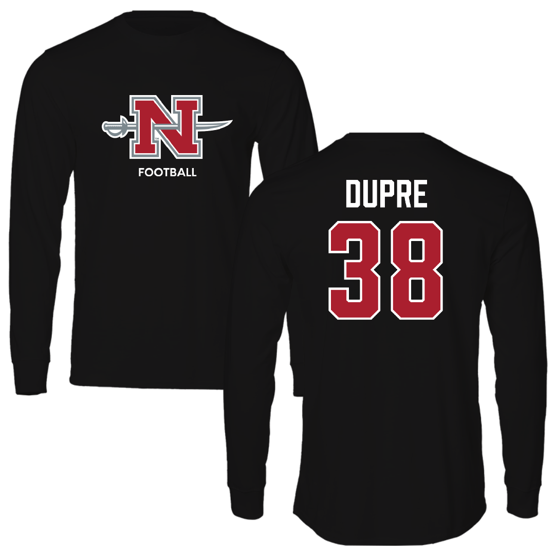 Nicholls State University Football Black Mascot Long Sleeve - #38 Kylan Dupre