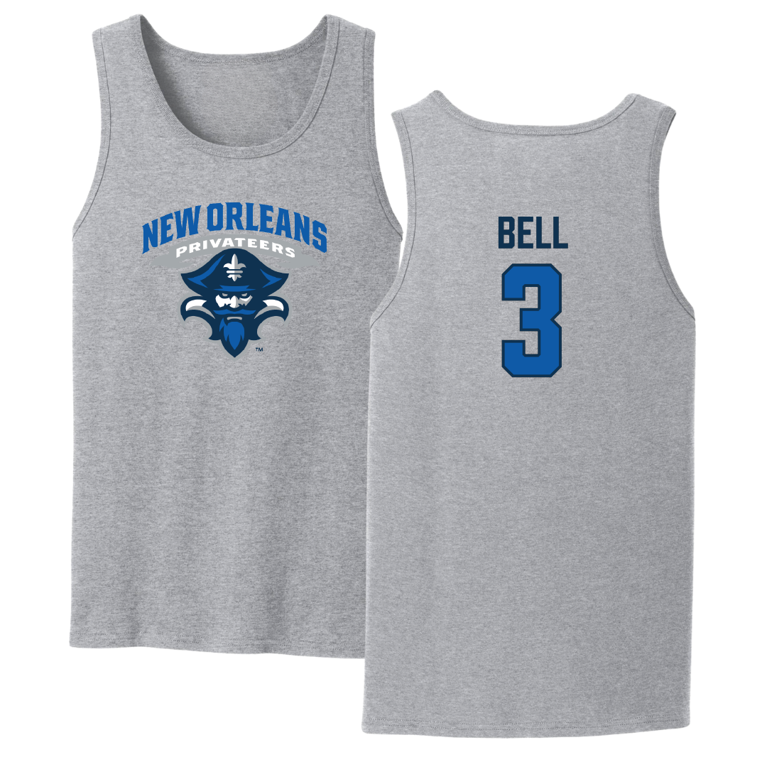University of New Orleans Basketball Sport Gray Tank Top - #3 D'Ante Bell