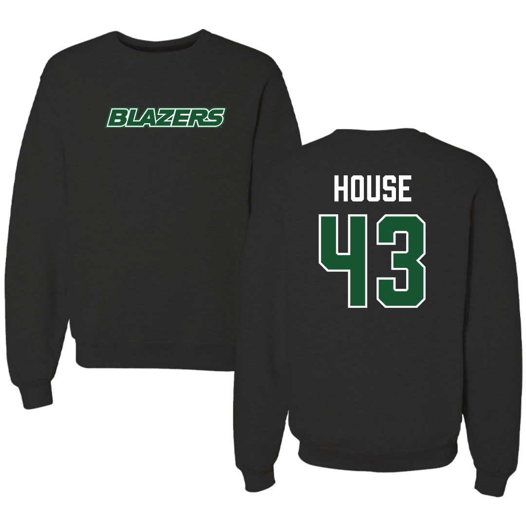 University of Alabama at Birmingham Baseball Black Crewneck - #43 Brooks House