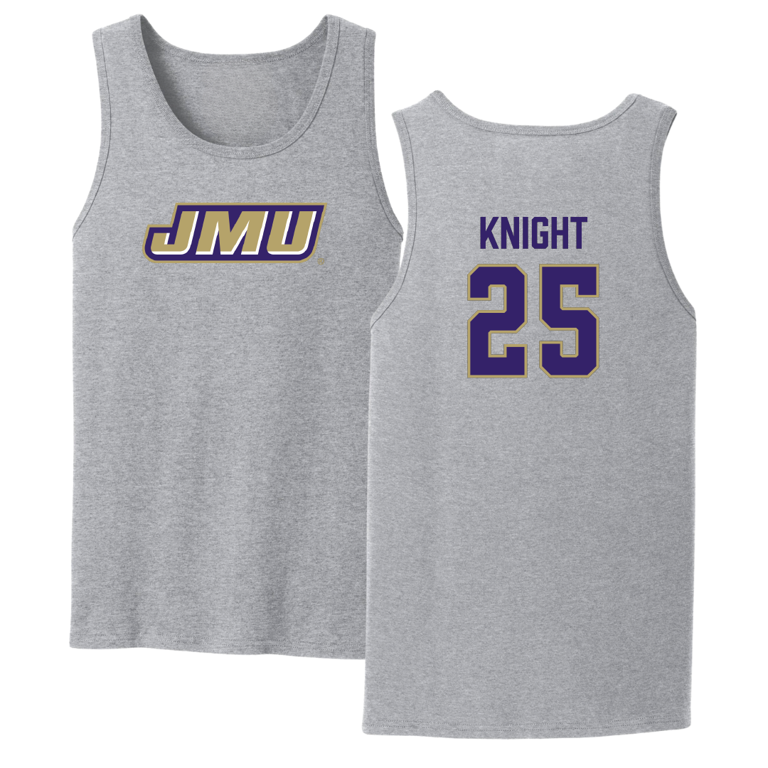 James Madison University Football Sport Gray Tank Top - #25 Wayne Knight