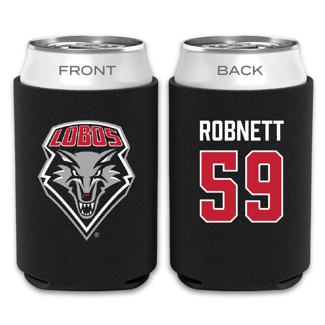 University of New Mexico Football Black Can Cooler - #59 Kaden Robnett