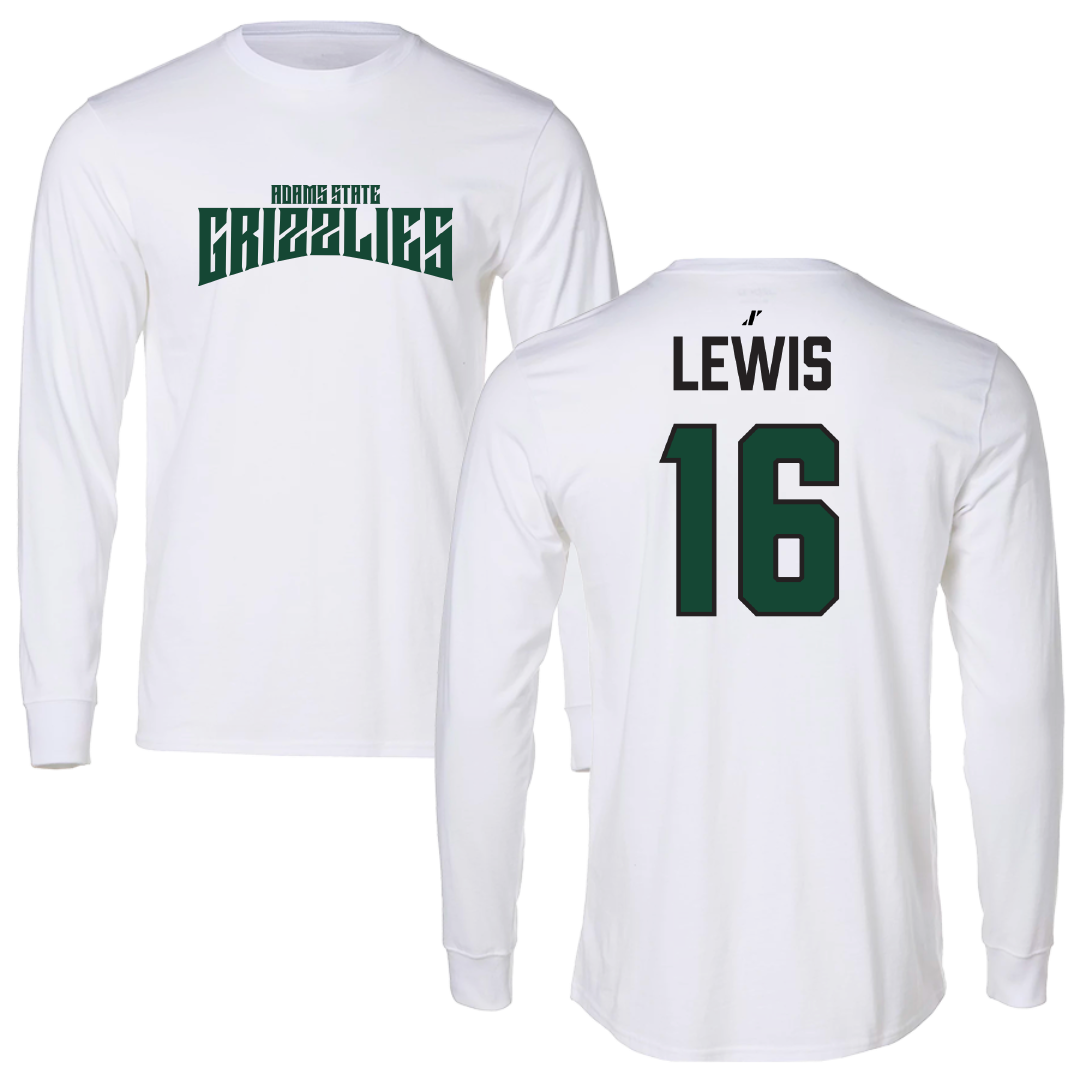 Adams State University Football White Classic Long Sleeve - #16 Jett Lewis