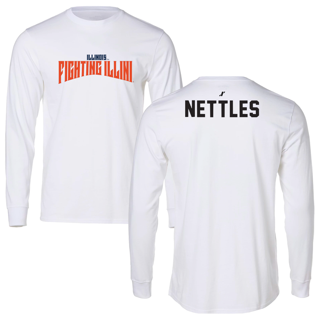 Ball State University TF and XC White Classic Performance Long Sleeve - Kenli Nettles