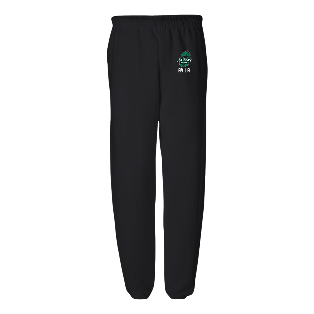 Adams State University Soccer (M) Black Sweatpants - #45 Caleb Avila
