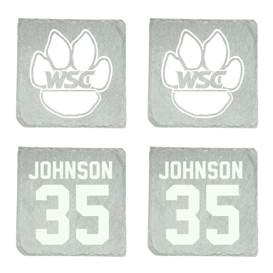 Wayne State College (Nebraska) Football Stone Coaster (4 Pack)  - #35 Luke Johnson