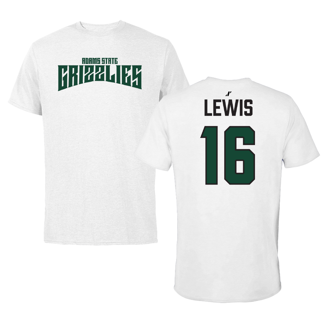 Adams State University Football White Classic Tee - #16 Jett Lewis