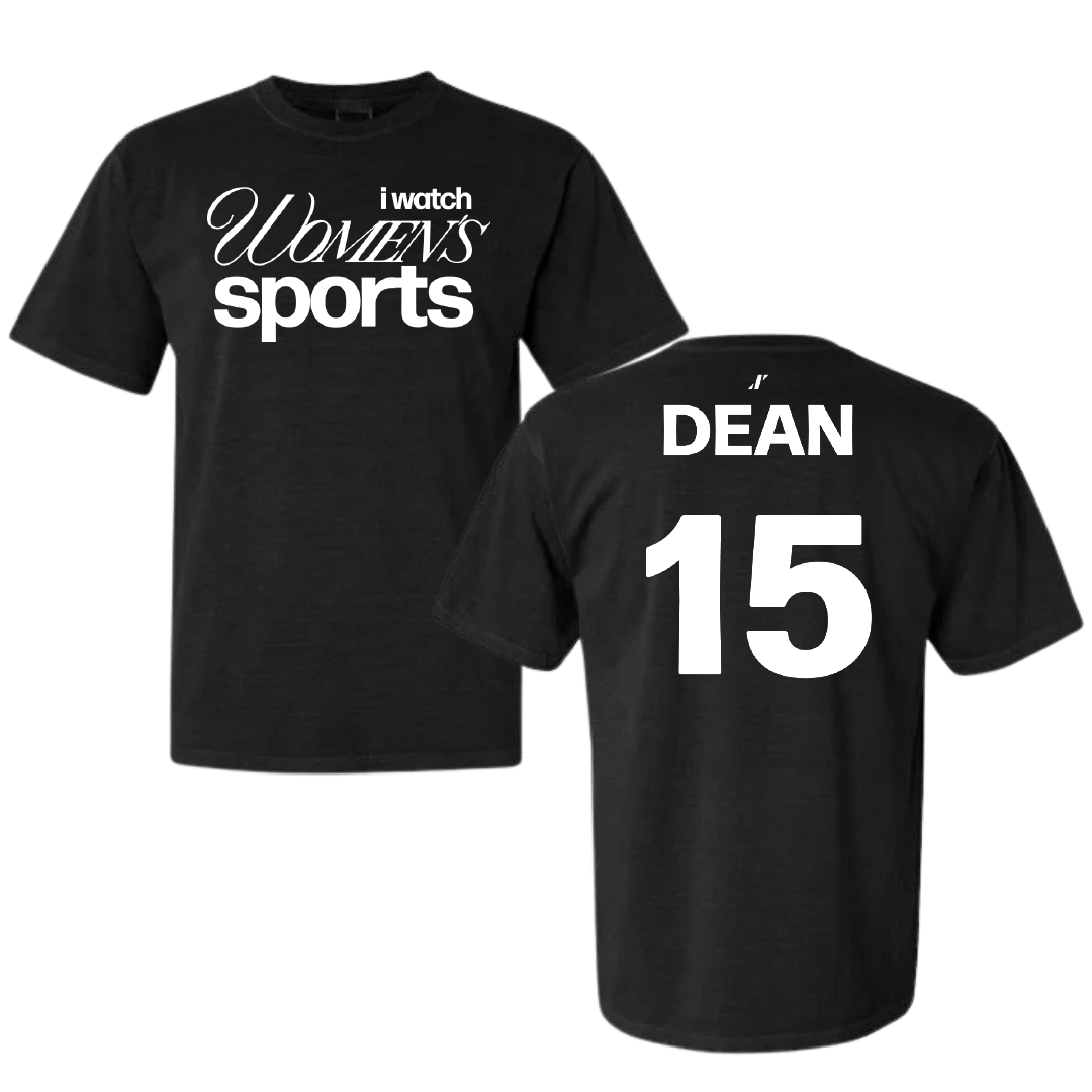 University of Illinois Volleyball Black WHM Comfort Colors Tee - #15 Gabby Dean