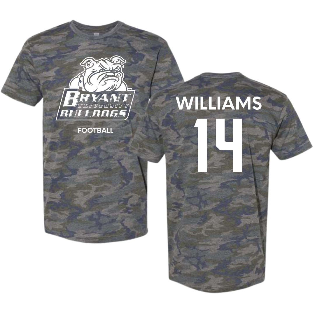 Bryant University Football Vintage Camo Tee - #14 Ryan Williams