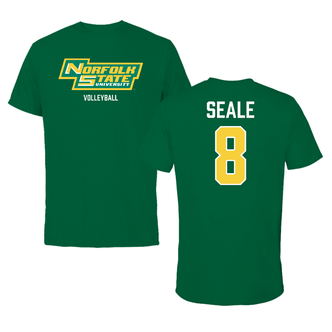 Norfolk State University Volleyball (W) Green Performance Tee - #8 Shonte Seale
