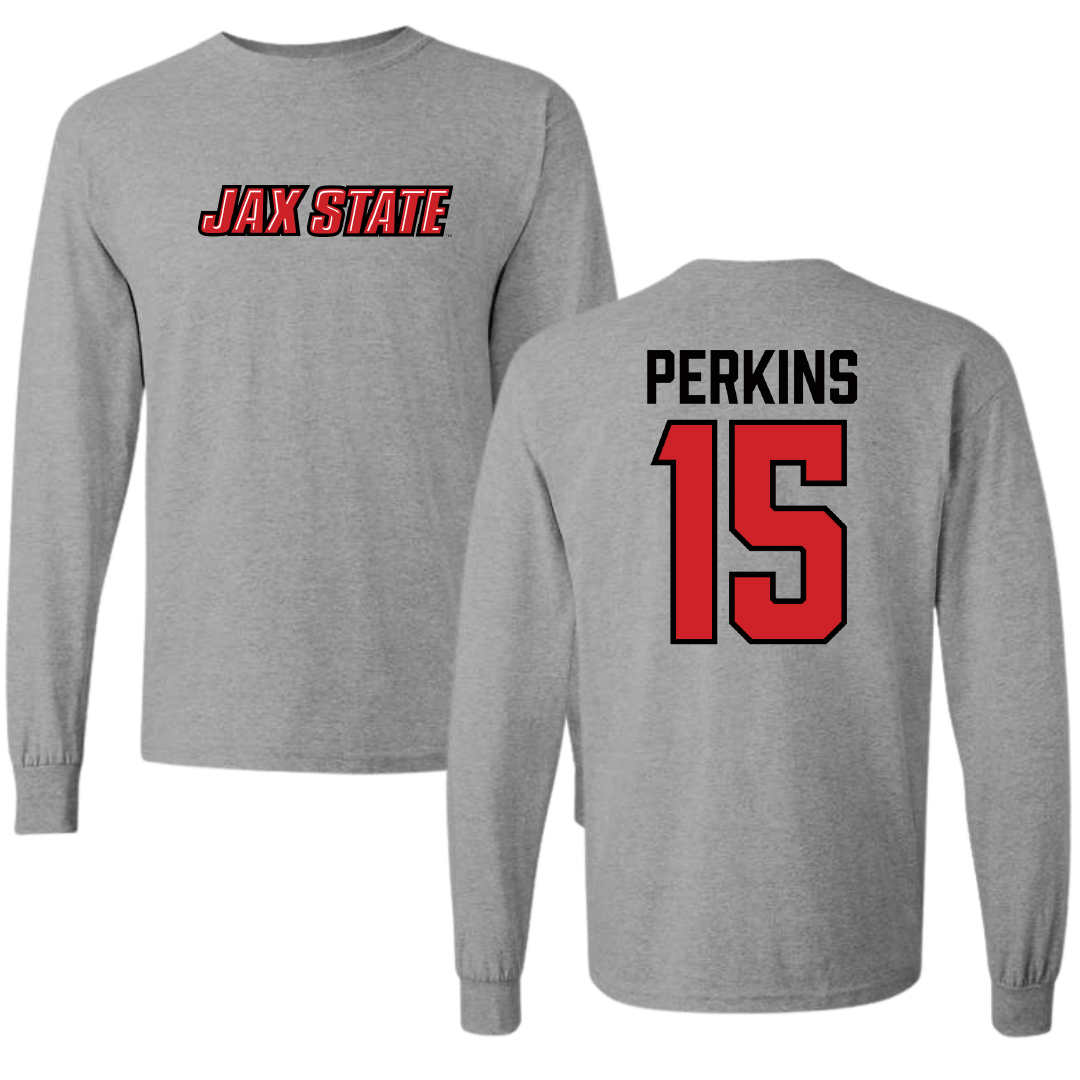 Jacksonville State University Softball Sport Gray Long Sleeve - #15 Abbi Perkins