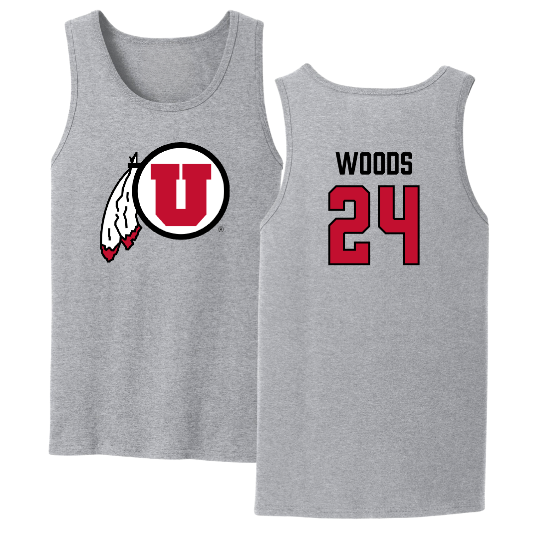 University of Utah Soccer Sport Gray Tank Top - #24 Bella Woods