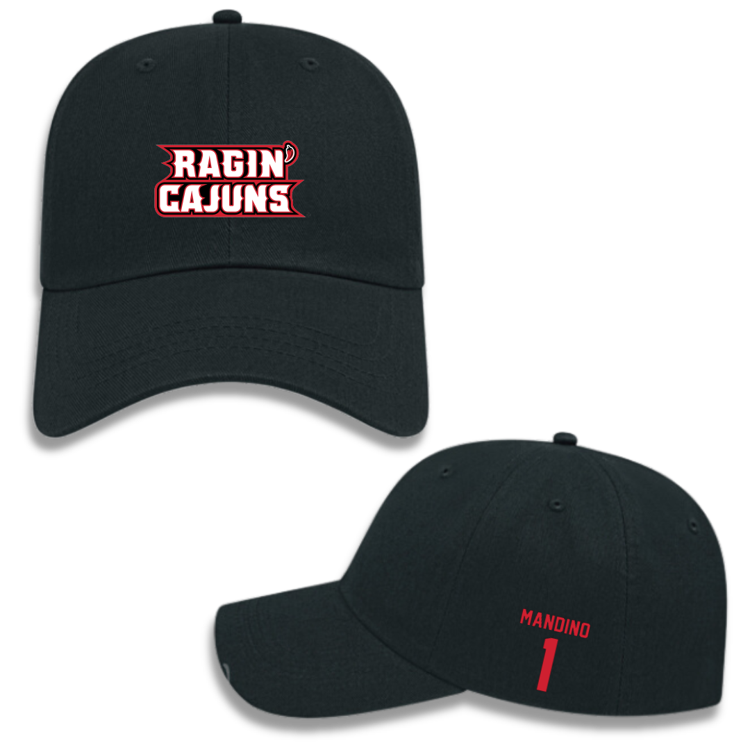 University of Louisiana at Lafayette Baseball Black Hat - #1 Maddox Mandino