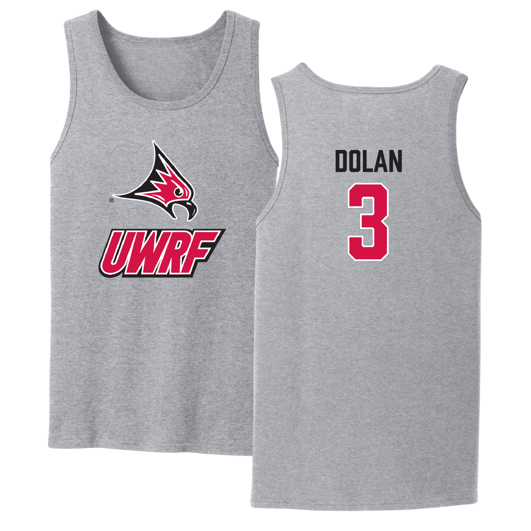 University of Wisconsin-River Falls Softball Sport Gray Tank Top - #3 Kayla Dolan