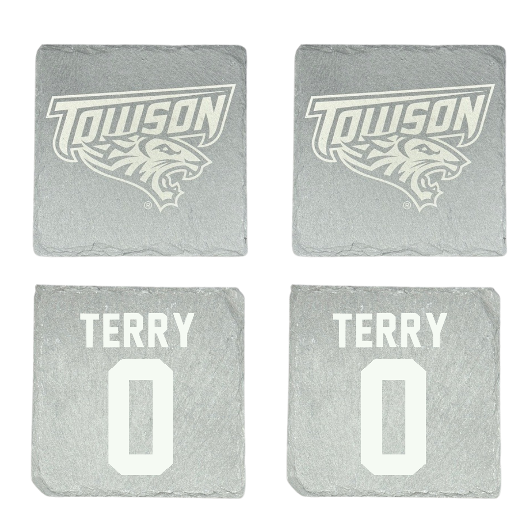 Towson University Football Stone Coaster (4 Pack)  - #0 Xavier Terry
