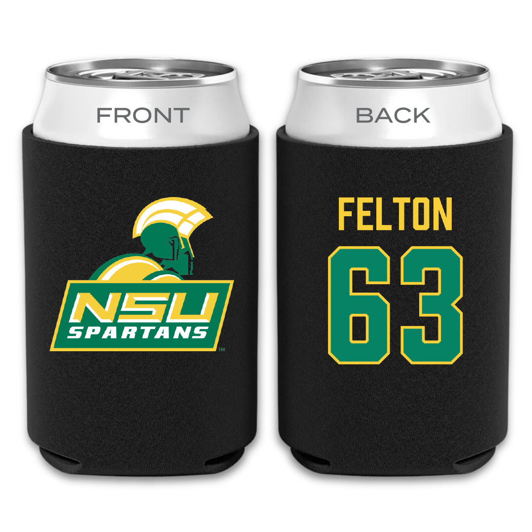 Norfolk State University Football Black Can Cooler - #63 Marselle Felton