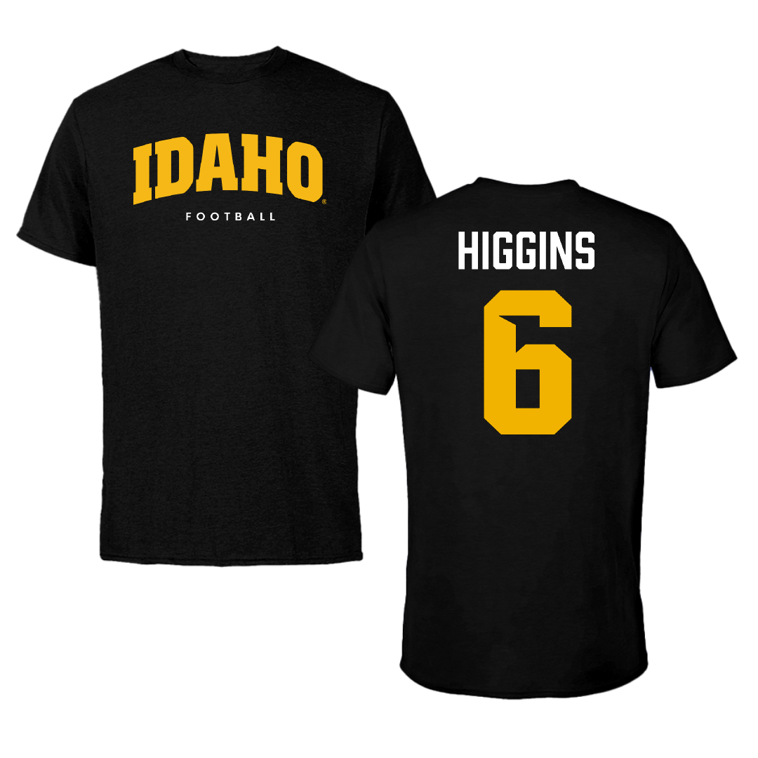 University of Idaho Football Black Idaho Performance Tee - #6 Trais Higgins