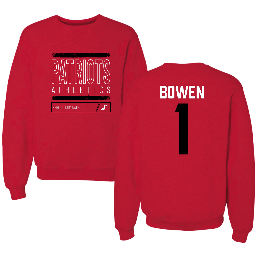 Dallas Baptist University Soccer Red Dominate Crewneck - #1 Breanna Bowen