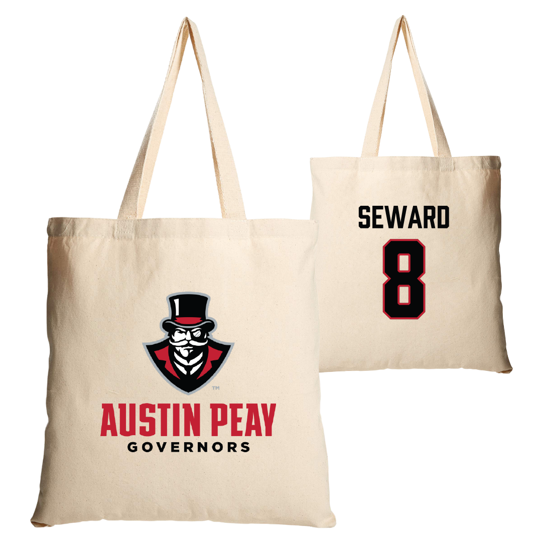 Austin Peay State University Volleyball Tan Canvas Tote Bag - #8 Jamie Seward