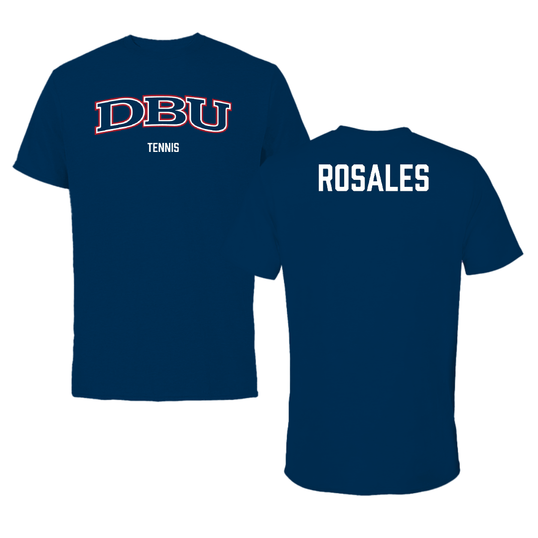 Dallas Baptist University Tennis (M) Navy Performance Tee - Fabian Rosales